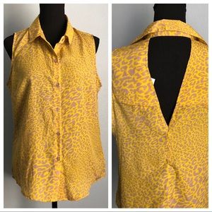 🆕Jessica Simpson• Leopard Button Up